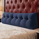 WOWMAX Multifunctional Upholstered Headboard Pillow Caking, Deep Blue