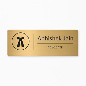 customized self adhesive acrylic name plate  custom name plate for home office amp outdoor entrance for advocate lawyer judge doctor dentist birthday rakhi gift for advocate d1