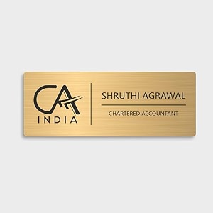 personalized office door name plate  acrylic name plaque for ca chartered accountant cma cs ias ips officer birthday rakhi gift brother father friend