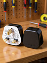 WOWSOME UK Type Flat Pin Universal 3 Pin 13 AMP Plug Appliance Power cord Socket Adapter with Fuse Three Pin Plug (Black)