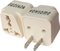 WOWSOME Universal Adapter India to US Converter plug for Travel USA, Japan, Canada, Mexico (Pack of 2) 10A Two Pin Plug (White)