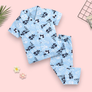 woxaa kids nightwear baby boys  baby girls printed cotton
