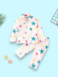 woxaa kids nightwear baby boys  baby girls printed cotton