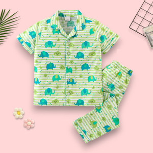 woxaa kids nightwear baby boys  baby girls printed cotton
