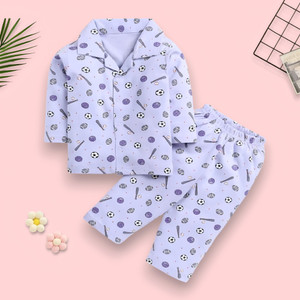 woxaa kids nightwear baby boys  baby girls printed cotton