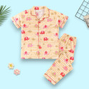 Woxaa Baby Boys & Baby Girls Printed Cotton Kids Nightwear (Multicolor Pack of 1)