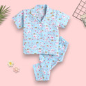 Woxaa Baby Boys & Baby Girls Printed Cotton Kids Nightwear (Multicolor Pack of 1)