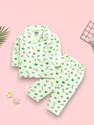 Woxaa Baby Boys & Baby Girls Printed Cotton Kids Nightwear (Green Pack of 1)