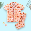 Woxaa Kids Nightwear Baby Boys & Baby Girls Printed Cotton