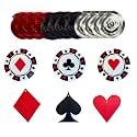 WP WANNA PARTY Casino Swirl Decoration, Playing Cards Poker Night Hanging Cutouts, Decorations for Poker Night (Pack of 12),for Adult,Multicolor