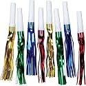 WP WANNA PARTY Foil Fringe Blowouts-6Pc|Noisemakers|Party Horns|Fun Whistles|Cheering Props for Kids Party