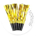WP WANNA PARTY Foil Golden &amp; Black Blowouts/Noisemakers/Whistles/Party Squawkers/Party Blowers/Party Horns (Pack of 6)