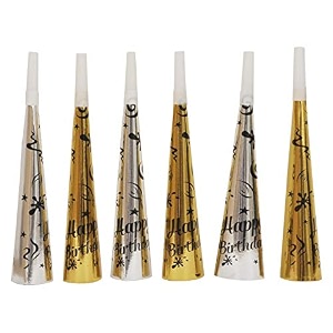 wp wanna party golden amp silver horns gold amp silver 6 piece