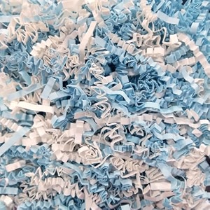 wp wanna party light blue amp white paper shreds shredded paper for gift packaging box amp basket filler paper grass for decorative packing 30 grams