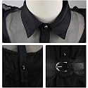 WP WANNA PARTY Polyester Girls Cool Black Dress Costume For Kids Girls Princess Dress Up With Belt, For Kids Halloween Dress Up Costume For Halloween Party, Party Cosplay Outfits Age 4-6 Years