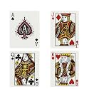 WP WANNA PARTY Set Of 4 Akqj Placemats, Placards, Big Cutouts For Casino Party, Diwali Cards Party Decoration, Multicolor