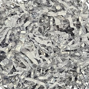 wp wanna party silver paper shreds shredded paper for gift packaging box amp basket filler paper grass for decorative packing 30 grams