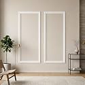 WPC Charcoal Wall Moulding, 5x2 Ft| Self Adhesive Peel &amp; Stick Wall Trim Panel | Border Strip for Living Room, Bedroom, TV Wall &amp; Interior Décor (Set of 2 Frames)