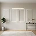 WPC Charcoal Wall Moulding, 5x2 Ft| Self Adhesive Peel &amp; Stick Wall Trim Panel | Border Strip for Living Room, Bedroom, TV Wall &amp; Interior Décor (Set of 4 Frames)