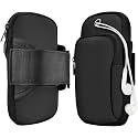 Armband, Multifunctional Pockets Exercise Workout Running, Cycling, Hiking, Gym Waterproof Arm Bag with Earphone Hole for Samsung/iPhone/OnePlus/Redmi/Oppo/Vivo/Mi/Apple Upto 6 Inches (Black)