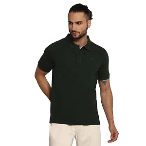 Wrangler Dk Green Classic Regular Fit Polo