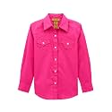 Wrangler Girls' Long Sleeve Western Snap Shirt