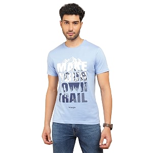 Wrangler Mens Graphic Print Green Crew Neck