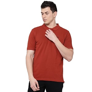 Wrangler Men Brick Red Solid Regular Fit