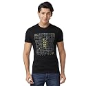 Wrangler Men Black Graphic Regular Fit T