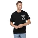 Wrangler Men Black Placement Print Loose T