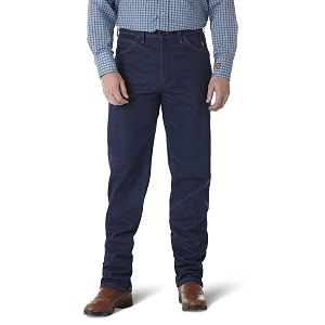 Wrangler Mens Flame Resistant Relaxed Fit JeanBlue28x34