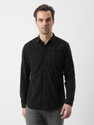 Wrangler Men Solid Casual Black Shirt