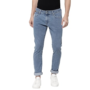 Wrangler Men Solid Indigo Jeans Skinny