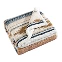 Wrangler - Sherpa Reverse Throw Blanket for Bed or Couch, 50 x 60