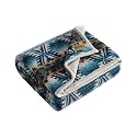Wrangler - Sherpa Reverse Throw Blanket for Bed or Couch, 50 x 60