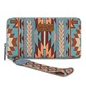 Wrangler Wallet Wristlet Aztec Clutch Long Purse Boho Credit Card Holder Wallet