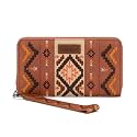 Montana West Wrangler Women's RFID Blocking Wristlet Wallet, Western Style Wrist Strap, Zipper Pocket, Card Holder, Coin Purse. WG2214-W006BR