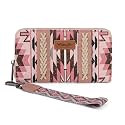 Wrangler Wallet Wristlet Aztec Clutch Long Purse Boho Credit Card Holder Wallet