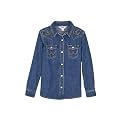 Wrangler Girls' Long Sleeve Western Snap Shirt