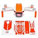Wrapgrade Skin Sticker Set Compatible with DJI Mini 2 | Accent Color (NEON Orange)
