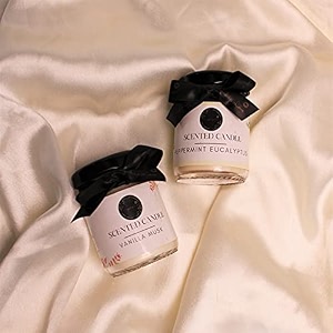 Mini Scented Candles Peppermint Eucalyptus and Vanilla