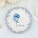 Wrappiness Custom Jewelry Dish for Friends – Friends Are Flowers That Never Fade Personalized Ceramic Plate, Ideal Gift for Women for Special Occasions