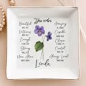 Wrappiness A Friend Is Like A Flower - Personalized Custom Jewelry Dish - Ideal Gift for Besties, Best Friends, Thoughtful Gift for Women, Friendship Present