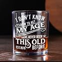 Wrappiness Funny Whiskey Glass for Men, Dad Grandpa Bourbon Rocks Glass