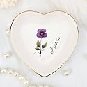Wrappiness Personalized Jewelry Dish Best Friend Birthday Gifts - Ceramic Trinket Tray Heart Shape Customized Friendship Gift for Women Friends Bridesmaid Wedding Gifts