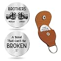 Wrappiness Personalized Pocket Hug Token Coin with PU Leather Pouch Keychain