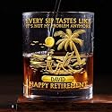 Wrappiness Personalized Retirement Whiskey Glass, Custom 11oz Bourbon Cup, Happy Retirement Gift for Men Women Coworker Boss, Custom Rocks Tumbler, Meaningful Gift for Dad Husband Friend