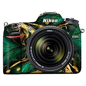 premium dslr camera scratchproof protective skin for nikon d7200 - no residue removal bubble free scratch resistant stretchable hd quality printed - hcs013