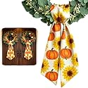 Wreath Sash for Front Door 2 Pack, Sunflower Pumpkin Fall Wreath Ribbon, 4.5 x 56 Inch Wreath Bow Accessories for Thanksgiving Autumn Decor