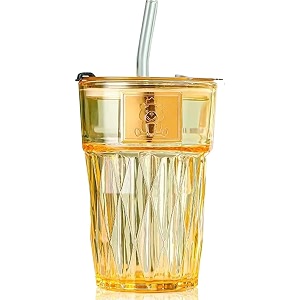 wringo 400ml random color round mason jars with lids for fruit juice milk beer soda with reusable travel tumbler sipper mug with airtight lid - green tea and coffee cup glass with straw wr-03